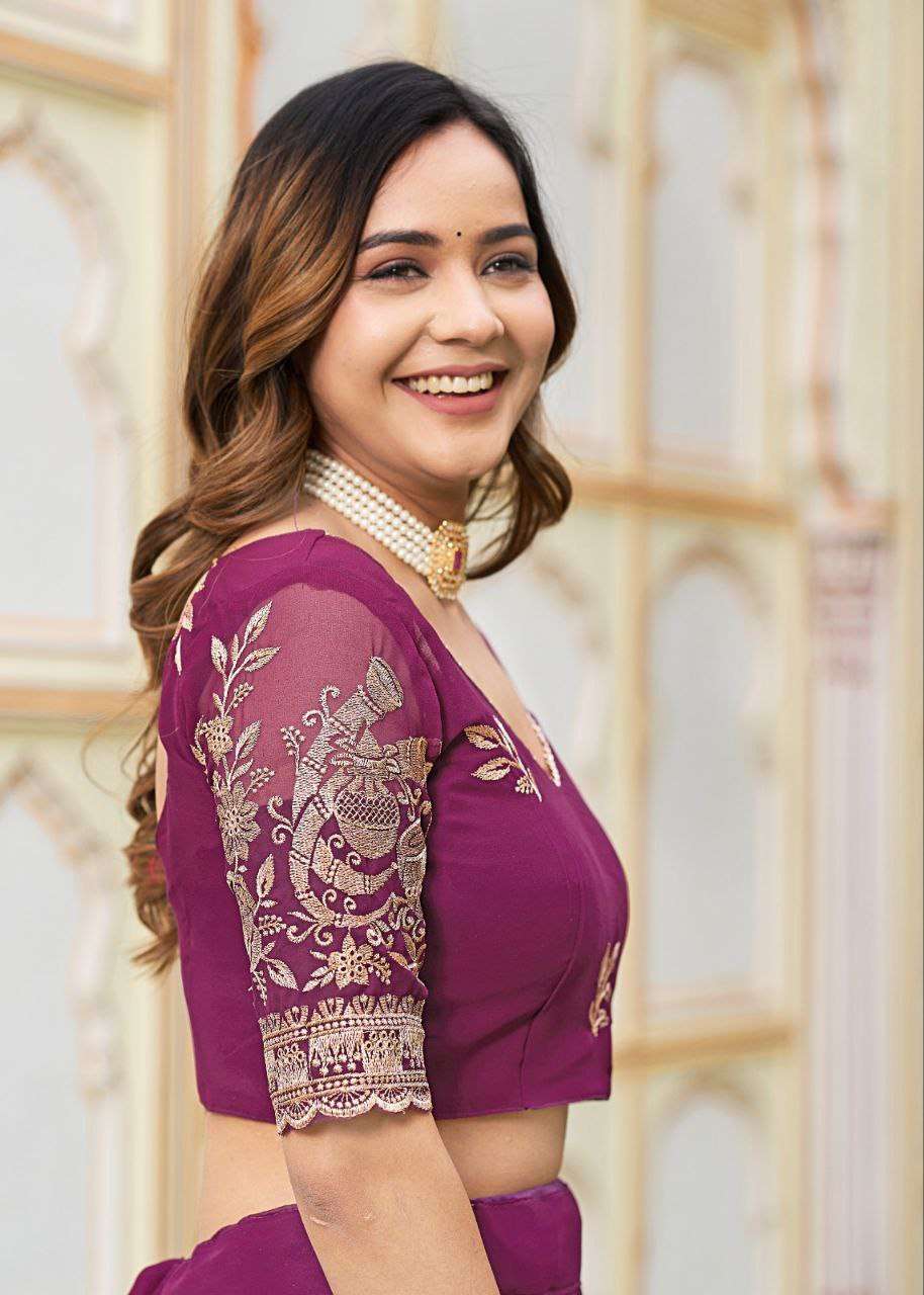 Women's Embroidered Lehenga Choli with Net Dupatta | Festive & Wedding Wear Set - Image 22