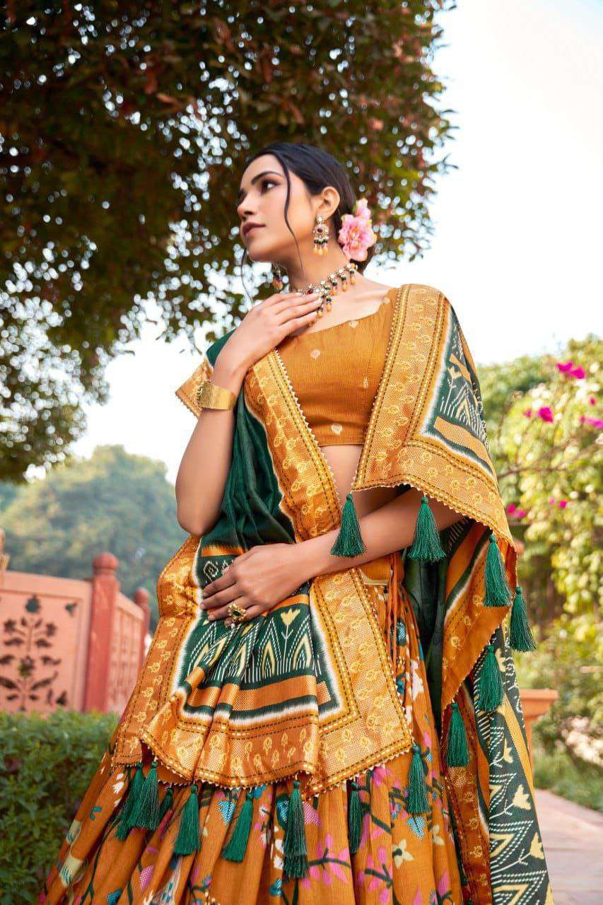 Women's Ethnic Printed Lehenga Choli Set with Tassel Dupatta | Perfect for Festivals & Functions - Image 3