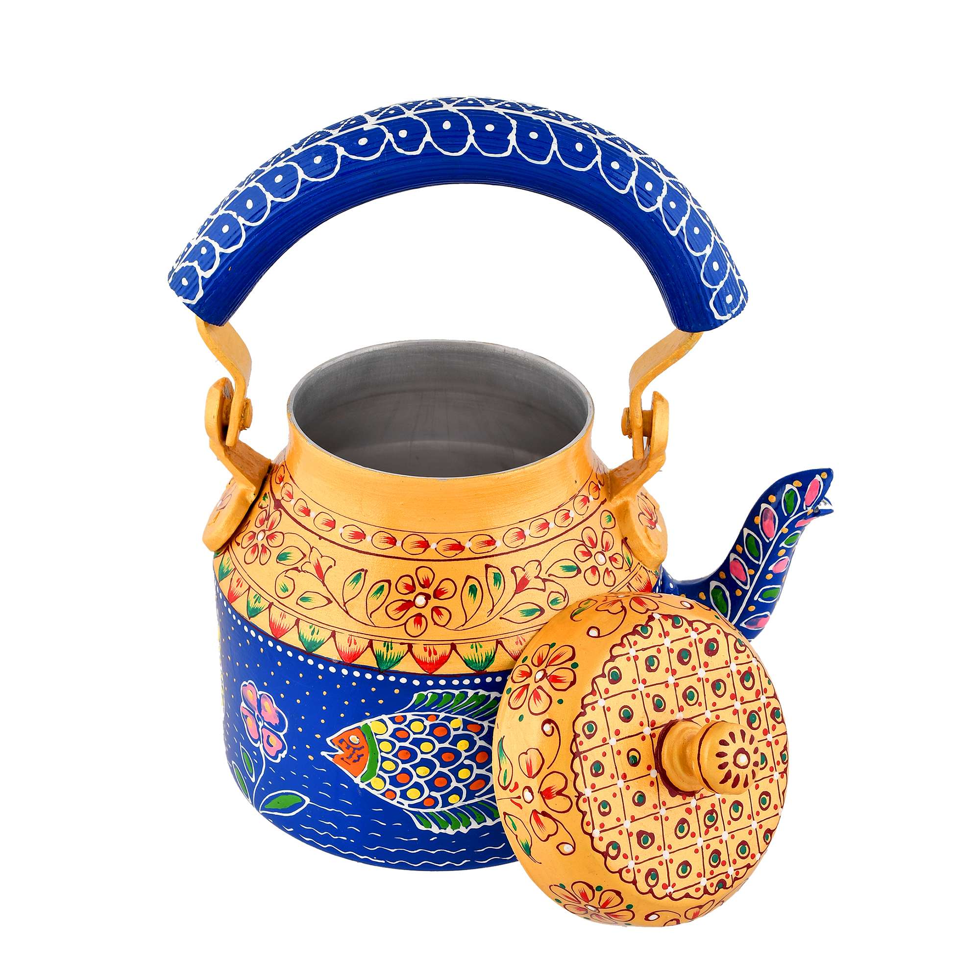 Hand-Painted Aluminium Tea Kettle – 750 ml for kitchen décor Home Décor , Tea Party , Serving - Image 3