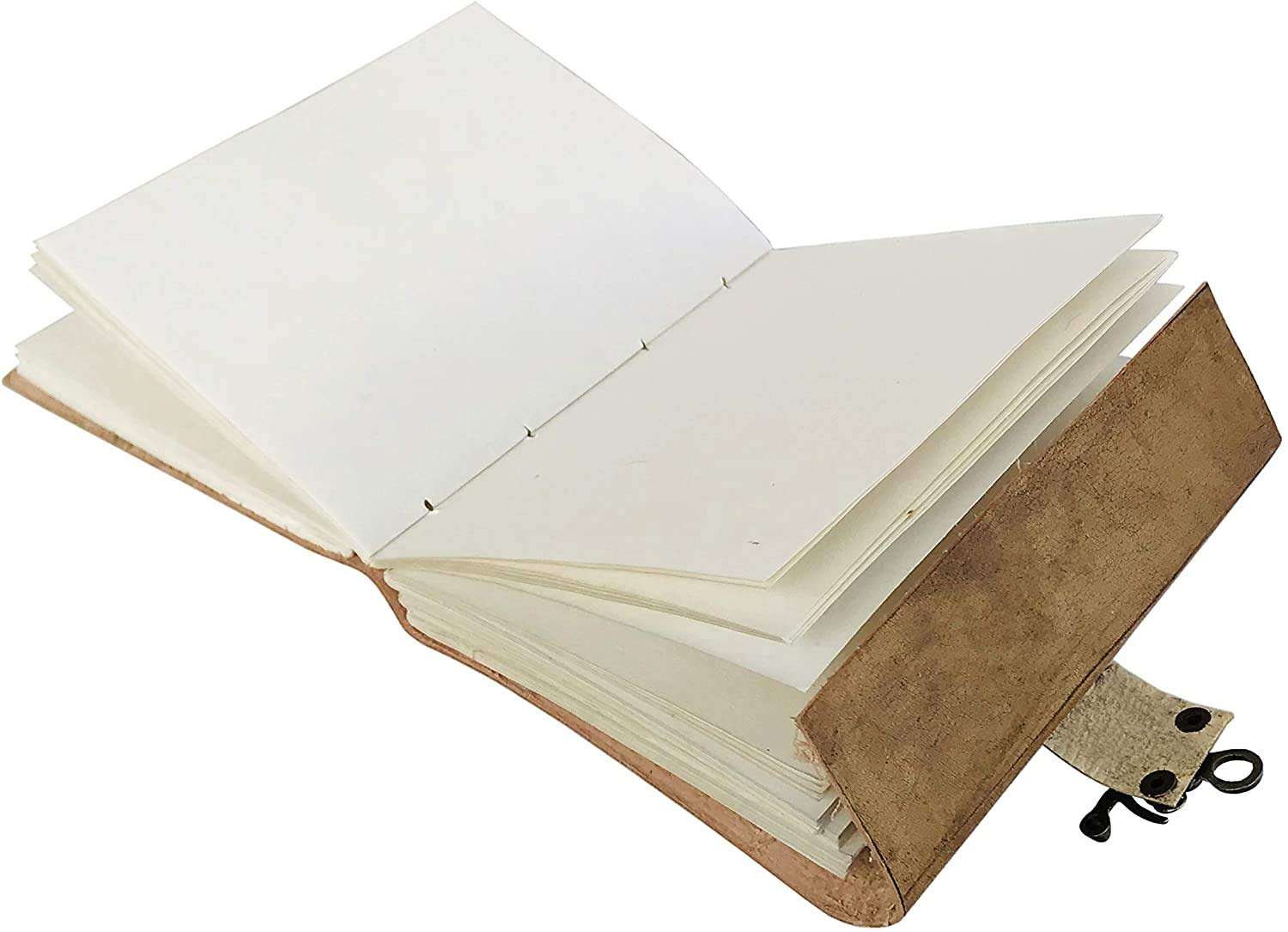 Leather Diary Writing Notebook Unique Handmade Embossed Travel Diary (Deckle Edge Paper Diary), 200 Pages - Image 4